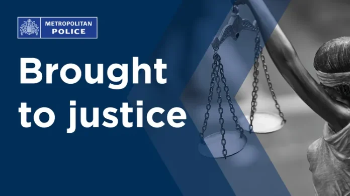Metropolitan Police 'Brought to justice' graphic