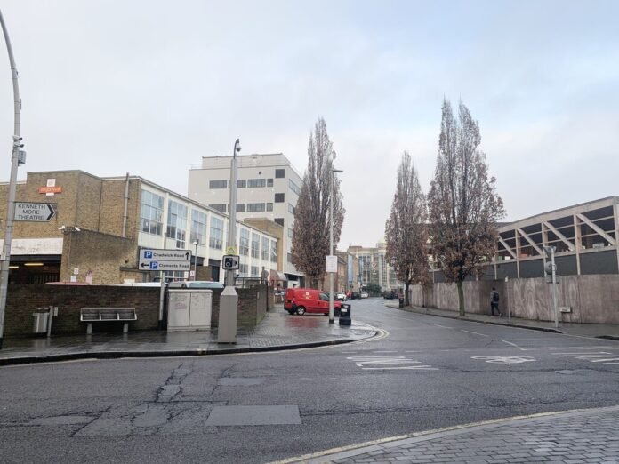 Ilford town centre in east London, where 326 new social rent homes are being built