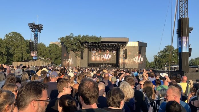 Hyde Park in London bathed in summer sunshine