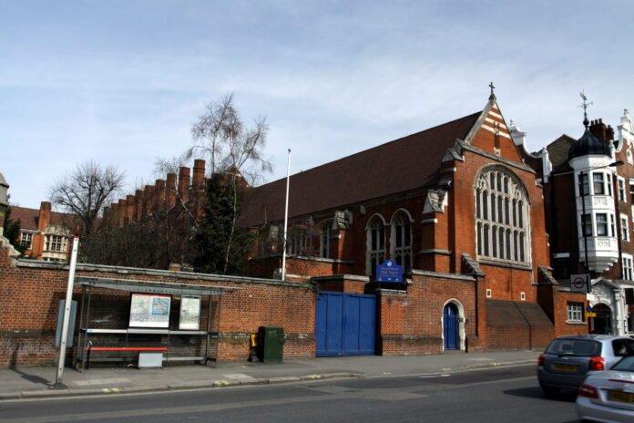 Sacred Heart High School on Hammersmith Road, where the Hammersmith organ restoration project will bring the rare 1861 Hippolyte Loret pipe organ back to life