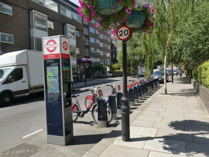 Santander Cycles docking station (representative photo)