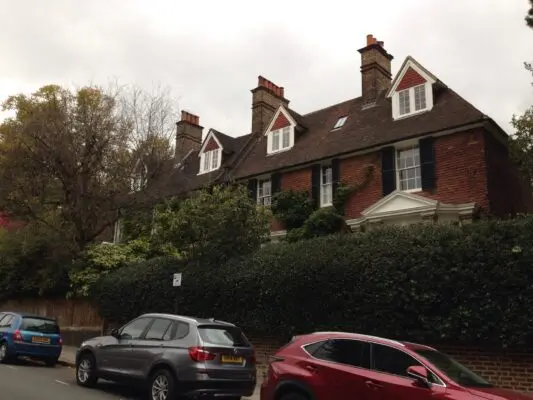 Period houses on Redington Road, Hampstead, north-west London