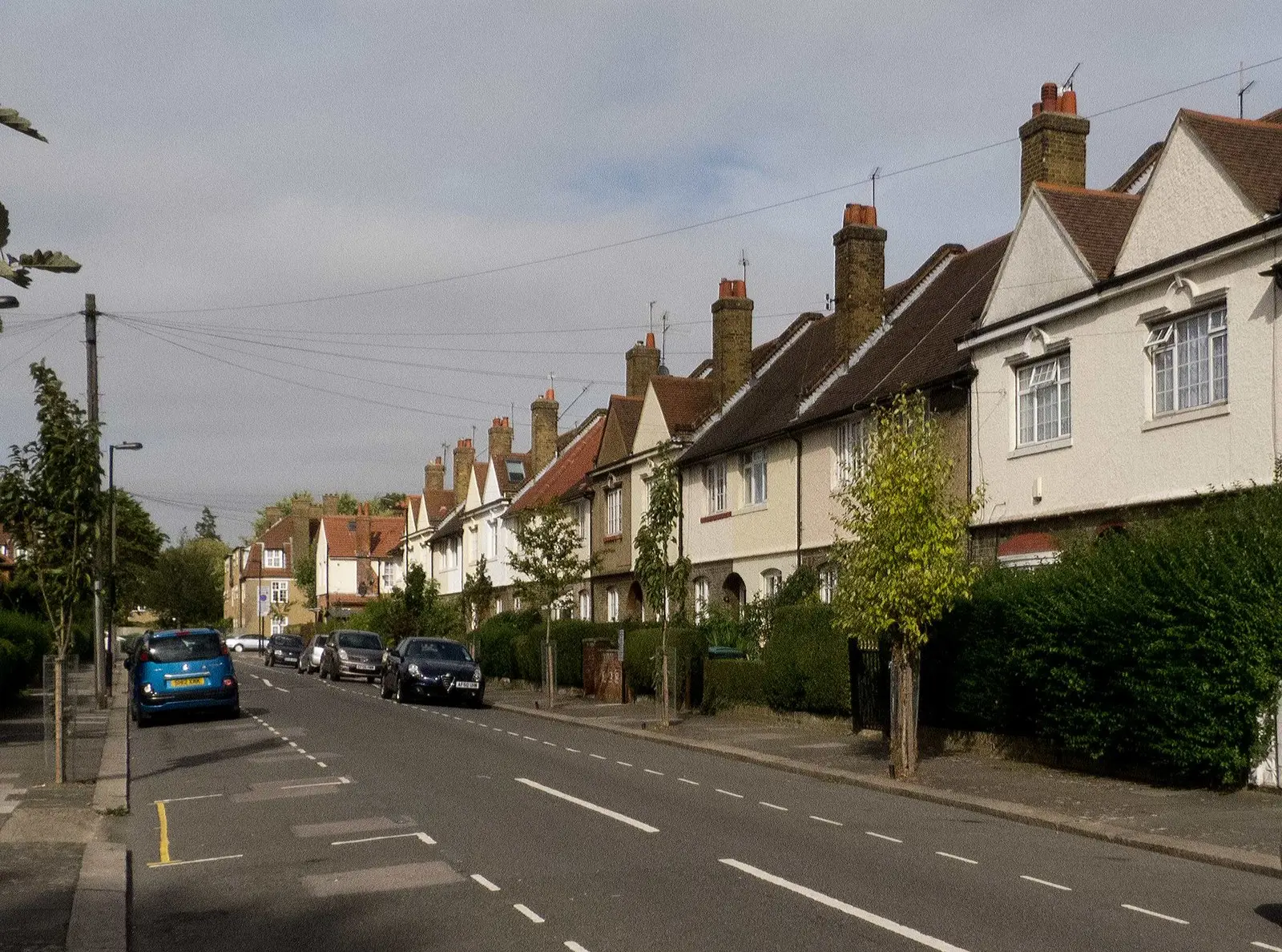 General view of a residential street on the Tower Gardens Estate in Tottenham, near Turnant Road