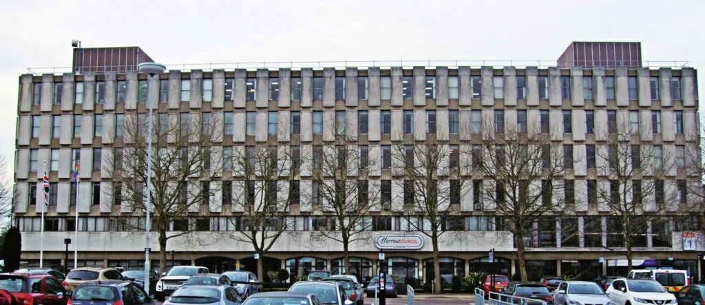 Harrow Civic Centre, the former council headquarters whose site is set for a 1,000-home redevelopment