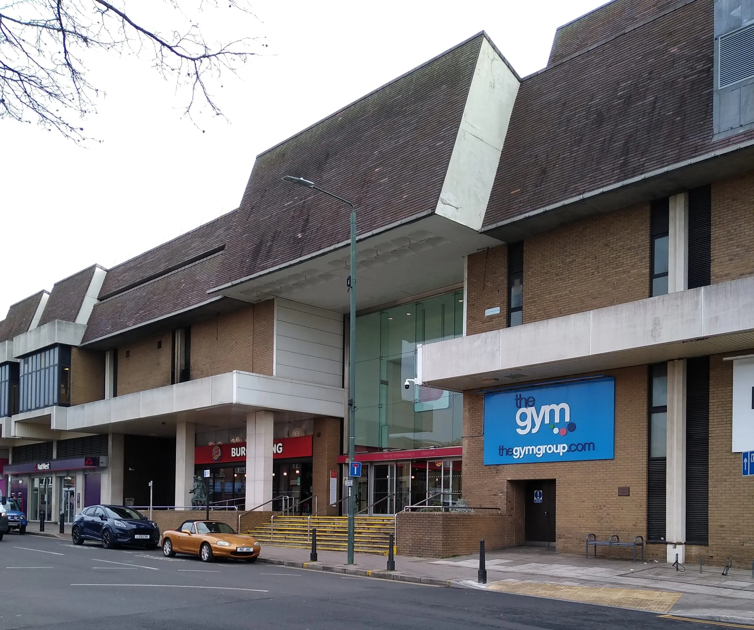 General view of Broadway in Bexleyheath, showing the Broadway Shopping Centre and the street outside. This is a general area view and not the incident scene.