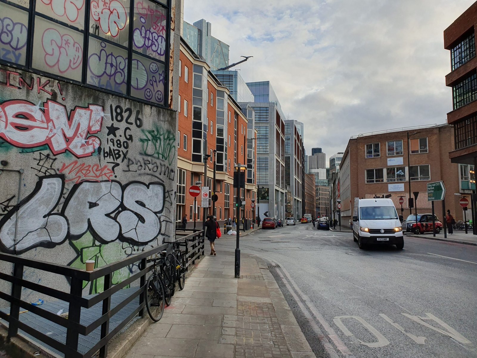 Curtain Road in Shoreditch, near the Shoreditch Works development site
