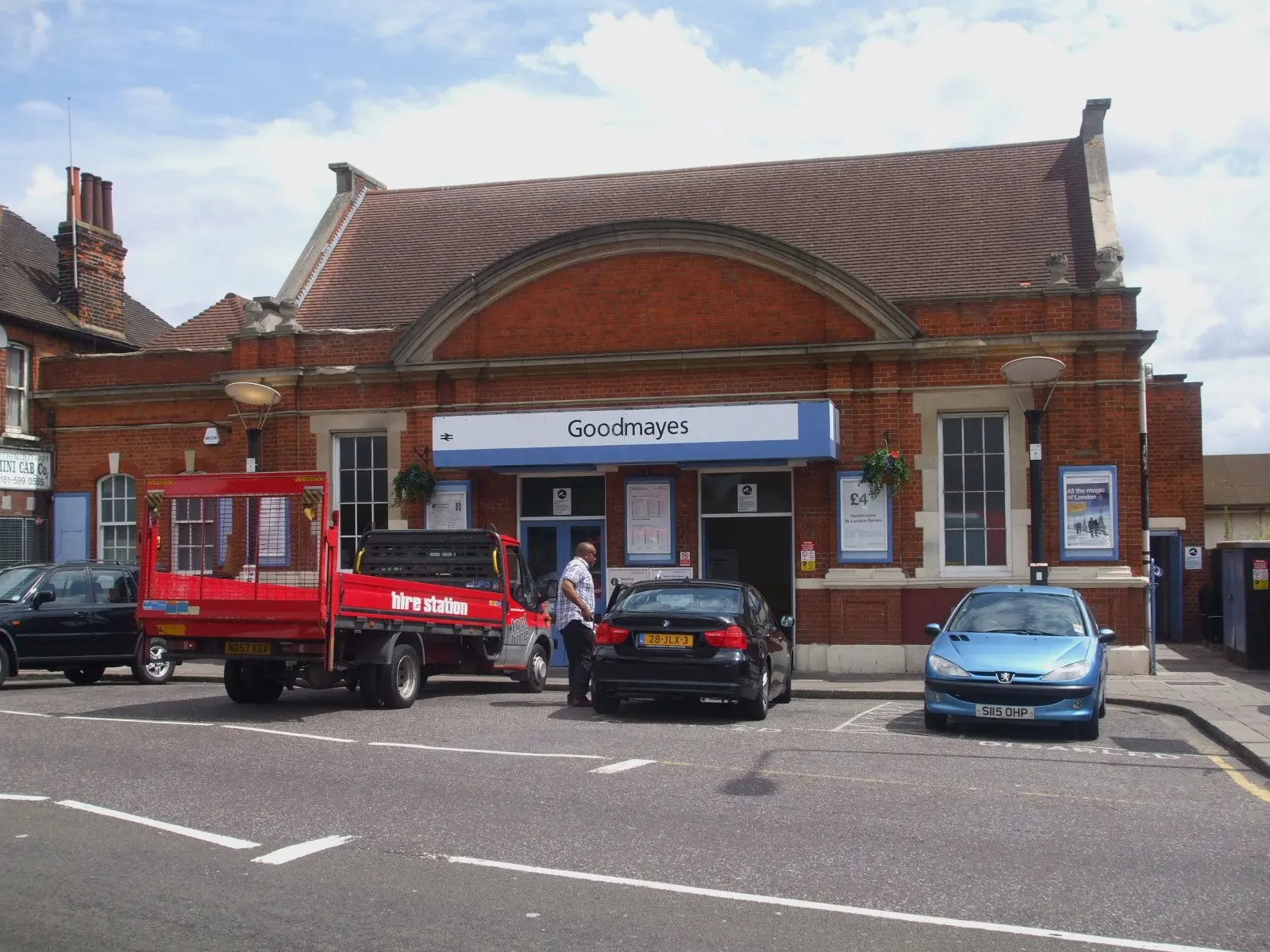 Goodmayes railway station building in east London
