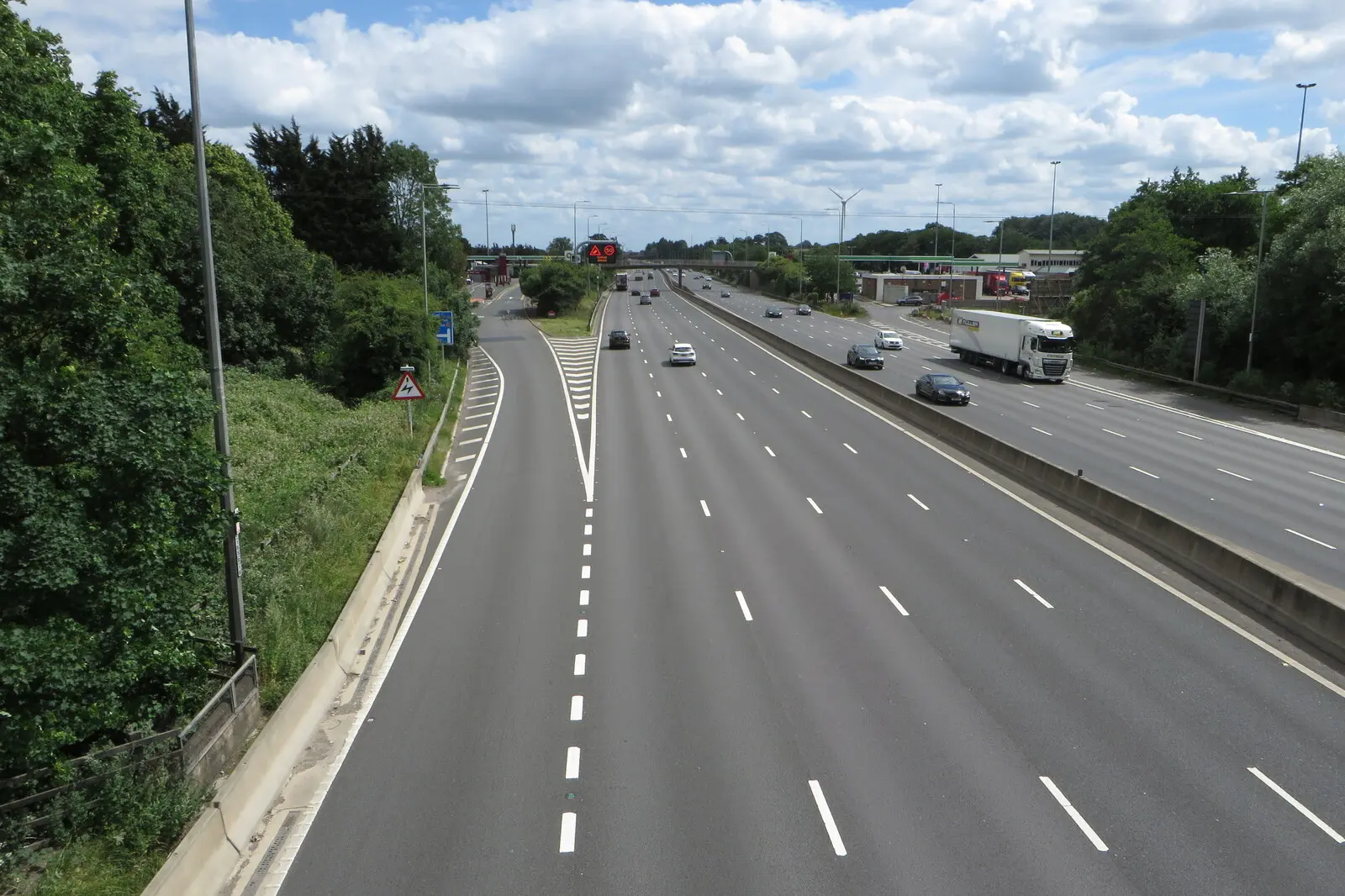 Traffic on the M1 motorway