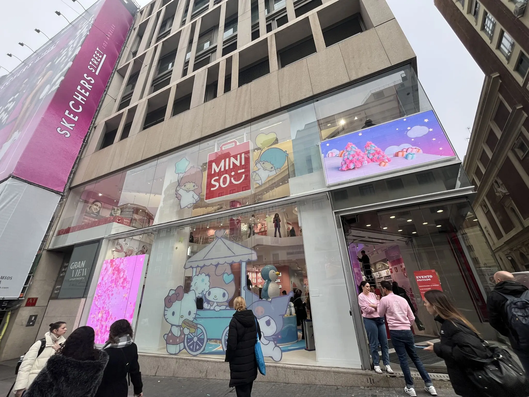 Miniso flagship storefront with bold red branding