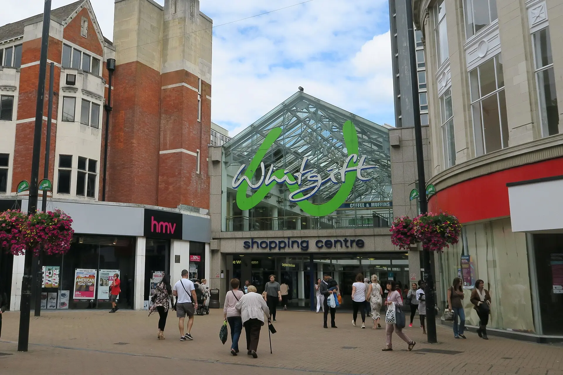 The North End entrance to the Whitgift Centre in Croydon